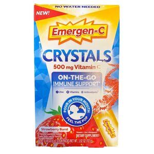Emergen-C Crystals On-The-Go Immune Support Strawberry Burst 28 Pack